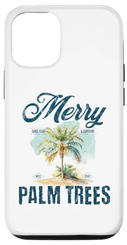 iPhone 14 Merry Palm Trees Tropical Christmas Case