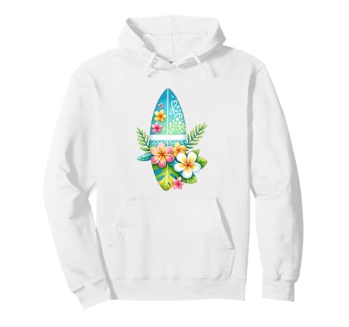 Tropical Surfboard Pullover Hoodie