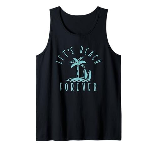 Beach Forever Funny Surfer Tank Top