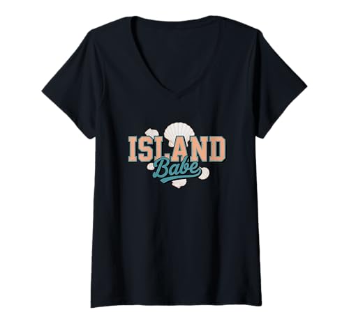 Womens Island Babe V-Neck T-Shirt