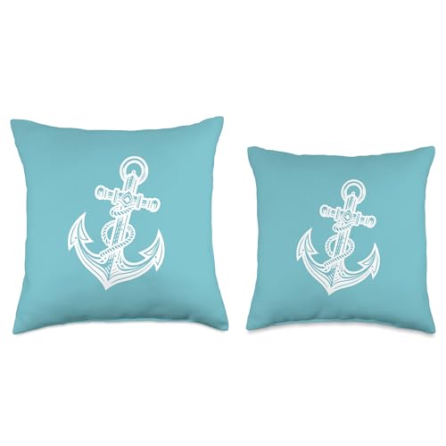 Nautical Anchor Throw Pillow