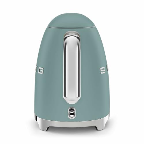 SMEG KLF03 7 Cup Electric Water Kettle, Retro-Style, Soft-Opening Lid, Auto Shut-Off, 360° Swivel Base – Jade