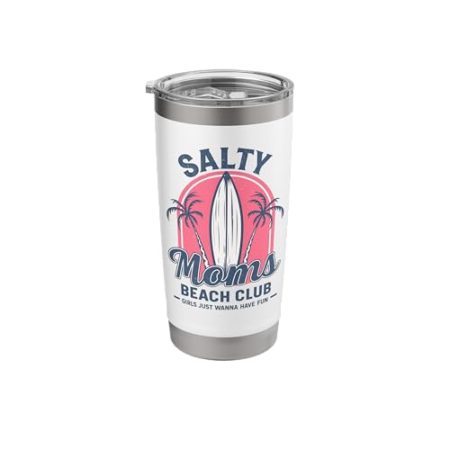 Women's Salty Mom Funny Beach Stainless Steel Insulated Tumbler
