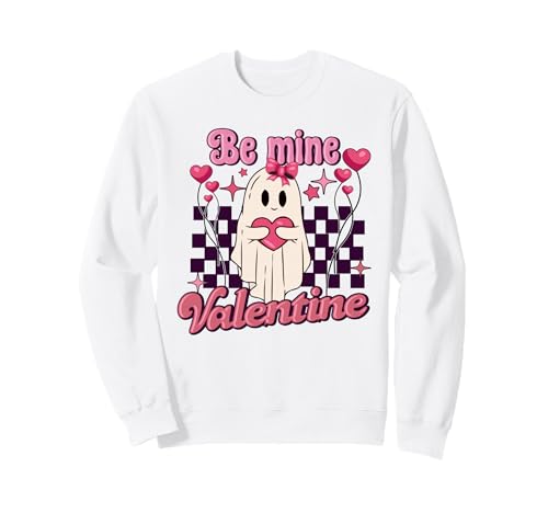 Be Mine Cute Ghost Retro Valentine Sweatshirt