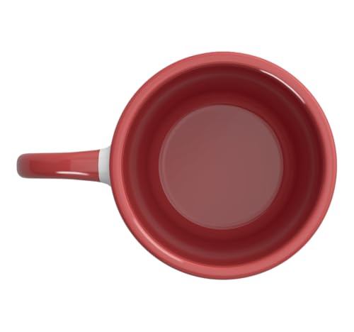 Surfer Sunset Beach Ceramic Mug, Red/White