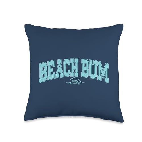 Beach Bum Throw Pillow