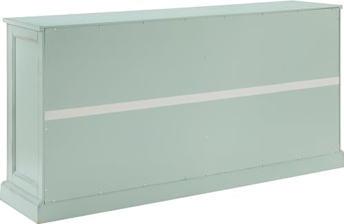 Crosley Furniture Holbrook Traditional Sideboard Buffet Cabinet, Kitchen Storage, Living Room TV Stand, Distressed Seafoam Blue