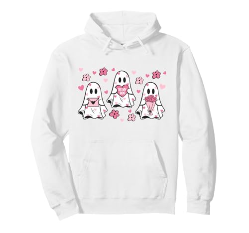 Valentine's Day Ghost Pullover Hoodie