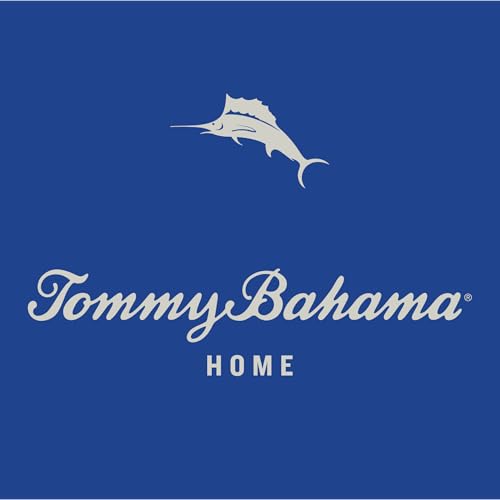 Tommy Bahama - Bath Towels, 100% Soft & Absorbent Yarn-Dyed Cotton with Twill Texture, Low Linting & Fade Resistant, Medium Weight Bathroom Towels (Ocean Bay Tranquil Blue, 3 Piece)