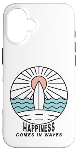 Happiness Comes In Waves Case for iPhone 16