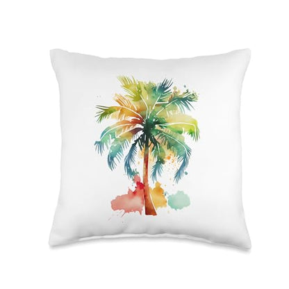 Palm Tree Throw Pillow