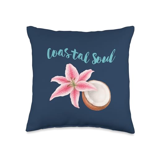 Coastal Soul Vintage Throw Pillow