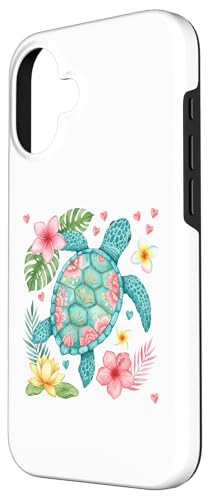 Floral Sea Turtle Case for iPhone 16