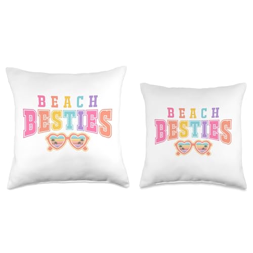 Beach Besties Throw Pillow
