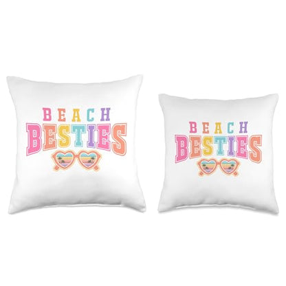 Beach Besties Throw Pillow