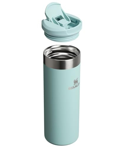 Stanley AeroLight Transit Bottle 16 oz | Locking Drink Through Lid | Leak Resistant Water Bottle or Coffee Travel Mug | Lightweight Insulated Stainless Steel | BPA-Free | Seafoam