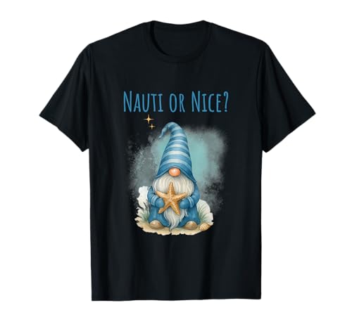 Nauti or Nice Funny Christmas Gnome T-Shirt