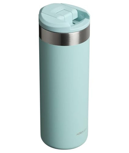 Stanley AeroLight Transit Bottle 16 oz | Locking Drink Through Lid | Leak Resistant Water Bottle or Coffee Travel Mug | Lightweight Insulated Stainless Steel | BPA-Free | Seafoam