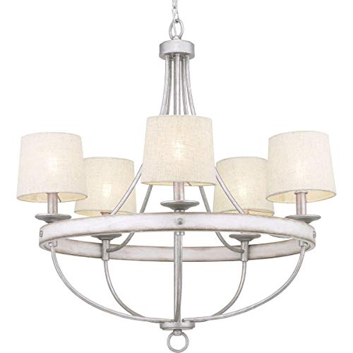 Progress Lighting Gulliver Collection 5-Light Coastal Chandelier Light Galvanized,Gray