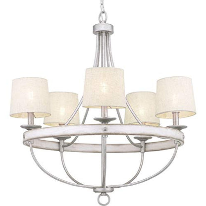 Progress Lighting Gulliver Collection 5-Light Coastal Chandelier Light Galvanized,Gray