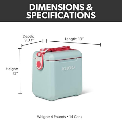 Igloo Mist 11 Qt Tag Along Too Strapped Picnic Style Cooler