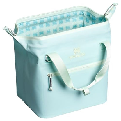 STANLEY All Day Julienne Mini Soft Cooler Bag and Lunch Box 7.4 Quarts | 10 Can Cooler with Handles and Strap | Stays Cold for Hours | Insulated Travel Bag with Zipper | BPA-Free | Seafoam