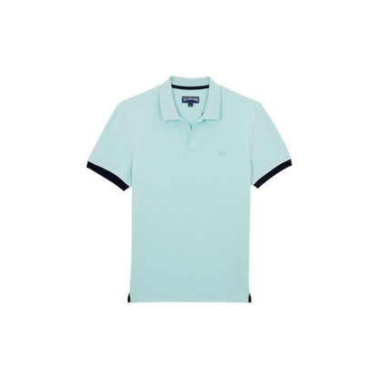 Vilebrequin, Men's Cotton Polo Solid, XL, Pacific