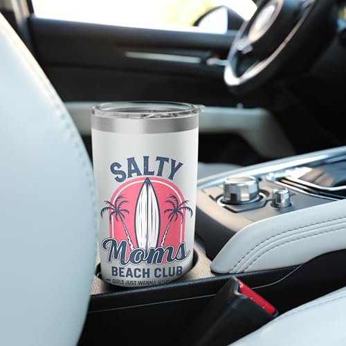 Women's Salty Mom Funny Beach Stainless Steel Insulated Tumbler