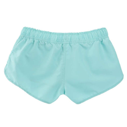 Women's Athletic Casual Beach Shorts Boardshorts Summer Floral Quick Dry Swim Trunks, Turquoise L