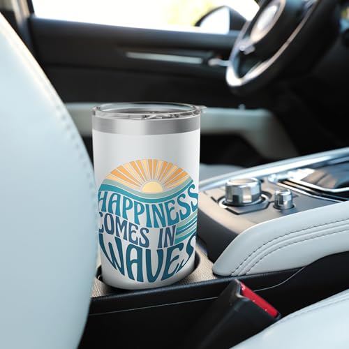 Happiness Comes In Waves Stainless Steel Insulated Tumbler