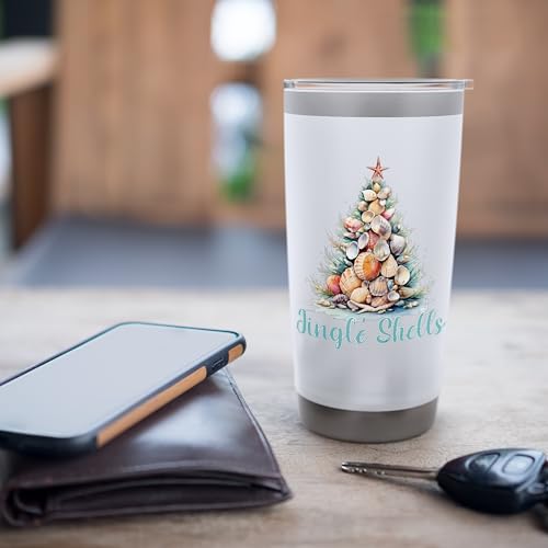 Jingle Shells Beachy Christmas Stainless Steel Insulated Tumbler