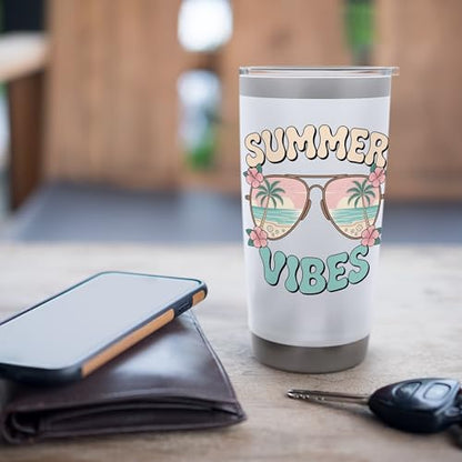 Summer Vibes Tropical Stainless Steel Insulated Tumbler
