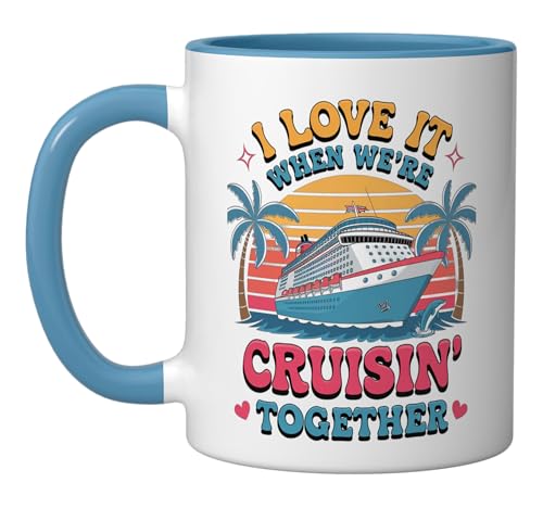 Cruise Vacation Ceramic Mug, Blue/White