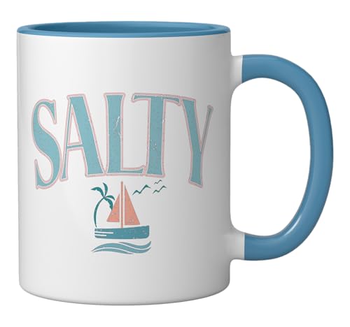 Salty Ceramic Mug, Blue/White
