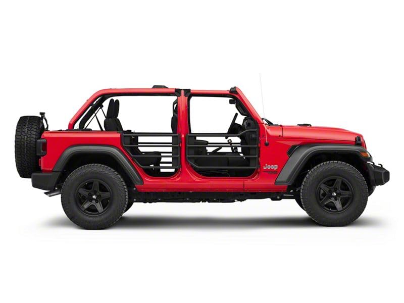 Barricade Tubular Adventure Doors; Rear Compatible for 18-25 Jeep Wrangler JL 4-Door