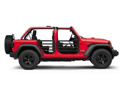 Barricade Tubular Adventure Doors; Rear Compatible for 18-25 Jeep Wrangler JL 4-Door