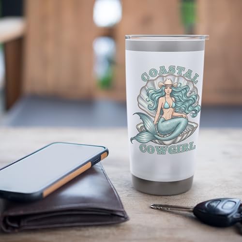 Mermaid Aesthetic Coastal Cowgirl Stainless Steel Insulated Tumbler