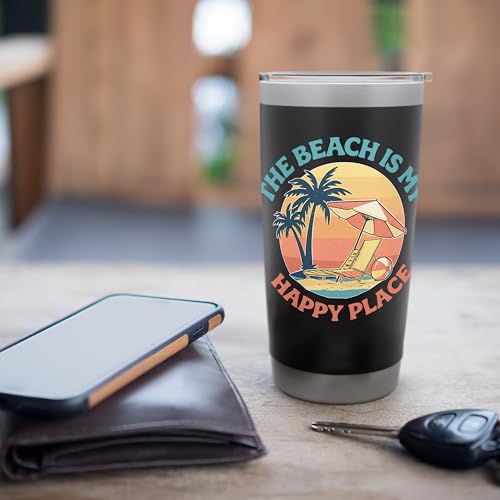 The Beach Is My Happy Place Stainless Steel Insulated Tumbler