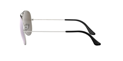 Ray-Ban Unisex RB3025 Classic Polarized Aviator Sunglasses, Matte Silver/Polarized Dark Grey Mirror, 58 mm