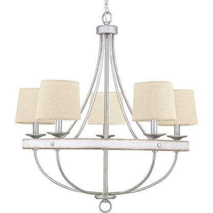 Progress Lighting Gulliver Collection 5-Light Coastal Chandelier Light Galvanized,Gray