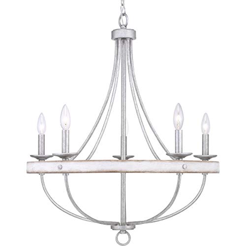 Progress Lighting Gulliver Collection 5-Light Coastal Chandelier Light Galvanized,Gray