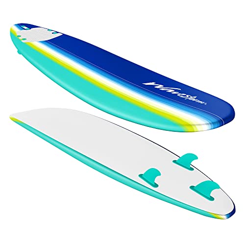 WAVESTORM 8ft Premium Classic Longboard Surfboard,BLT,8 Feet x 22.5 Inch x 3.25 Inch