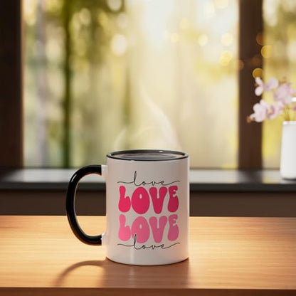 Love Retro Valentine Ceramic Mug