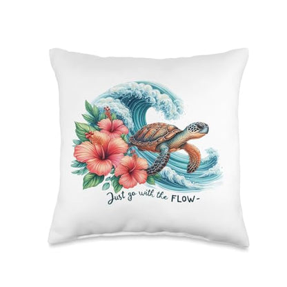 Just Go with The Flow Throw Pillow