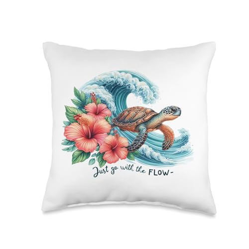 Just Go with The Flow Throw Pillow