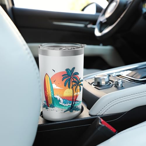 Surfer Sunset Beach Stainless Steel Insulated Tumbler