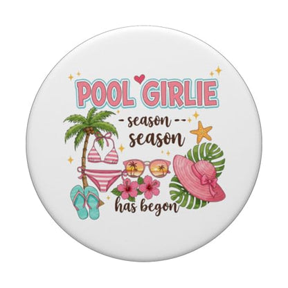 Pool Girlie Summer PopSockets Adhesive PopGrip