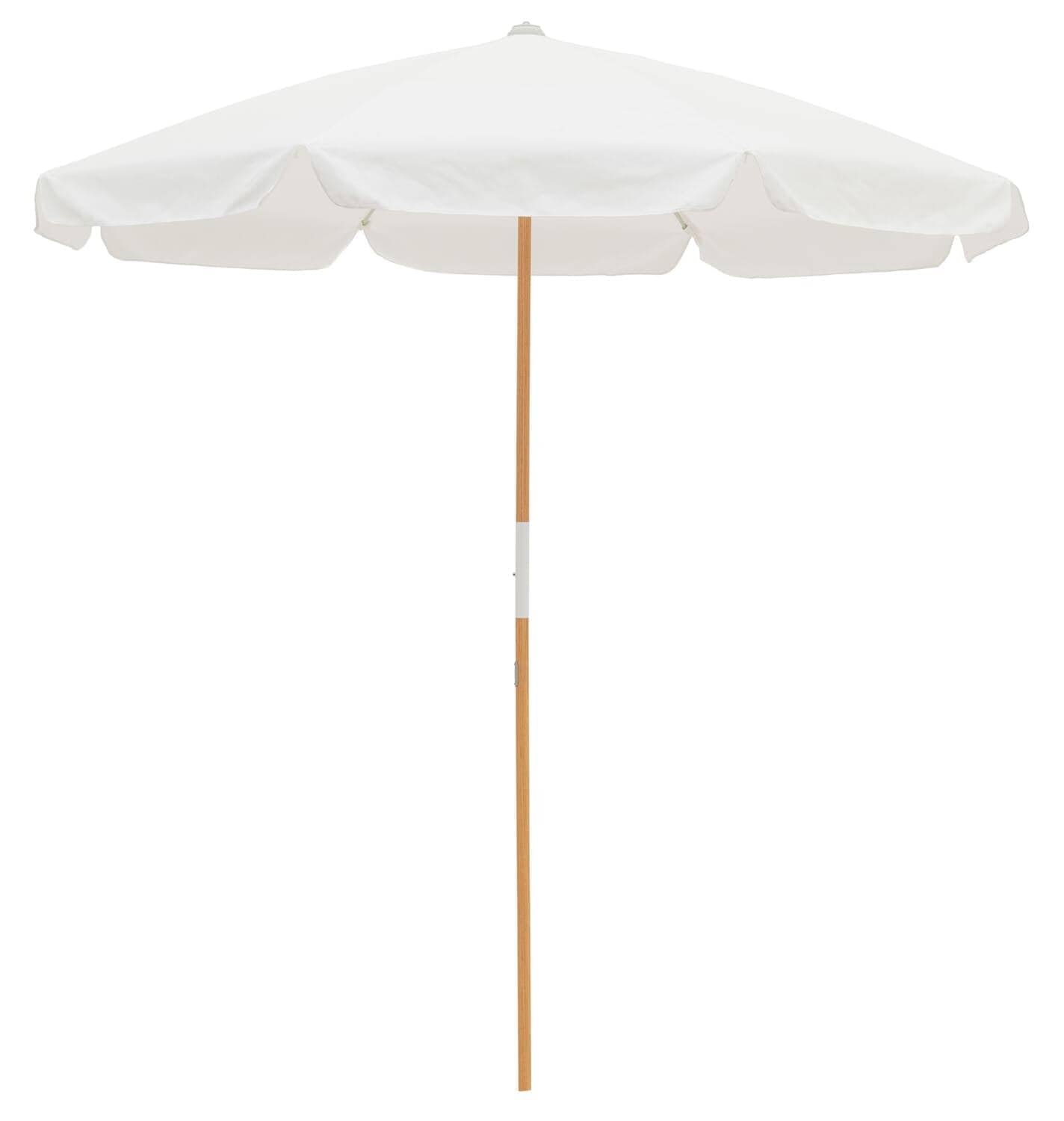 Business & Pleasure Co. Amalfi Umbrella - 7.2' Boho Beach Umbrella - Large & Sturdy Yet Lightweight - UPF 50+ UV-Resistant Canvas, Antique White