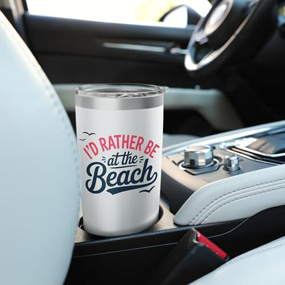 I'd Rather Be At The Beach Stainless Steel Insulated Tumbler