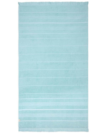 Sand Cloud Turkish Bath Towels Bundle for Bathroom, Set of 4 (Classic Seaglass) - Large Size - 100% Certified Organic Cotton Yarn is Lightweight, Soft & Absorbent - Premium Bath Towels Dry Faster